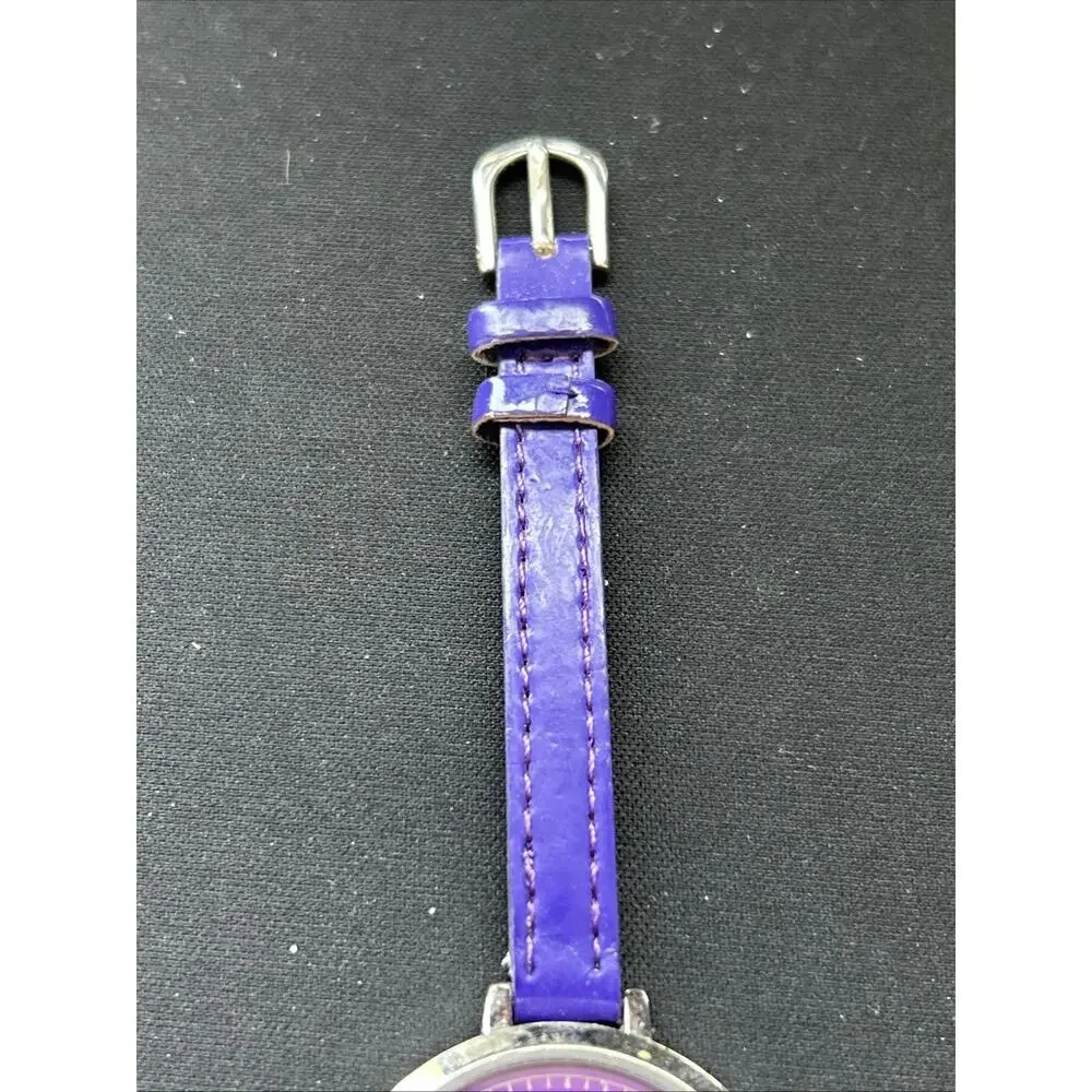 Silver Tone Purple Dial And Band Women’s Quartz Watch